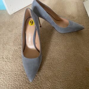 Zara woman baby blue/Gray Suede Women's Pumps